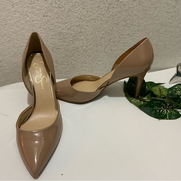 New Jessica Simpson Nude stiletto pumps Heels 3.5” size 9.5 M/ 41 - Picture 1 of 11